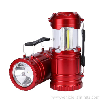 camping light portable lantern with led spotlight